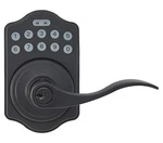 Amazon Basics Electronic Keypad Entry Lever Door Lock - Matte Black. Fixed Price $55.00.