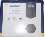 Schlage Camelot / Accent Lever Keypad Security Door Lock Set In Aged Bronze. Fixed Price $97.95.