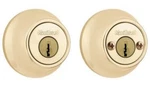 Kwikset Double Cylinder Deadbolt Lock, Polished Brass With Microban, 48409. Fixed Price $13.39.