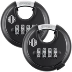 Hox Combination Lock, 4 Digit Disc Padlock With 3/8 Inch 2 Pack, Black. Fixed Price $34.02.