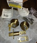 2PC Weiser Double & Single Cylinder Deadbolt Set Bright Bronze D9370X 3/8. Fixed Price $44.99.