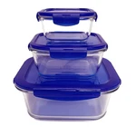Locknlock Nestable Baking Glass Food Container Set With Lids K310357 Sapphire. Fixed Price $36.95.