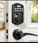 Veise Fingerprint Door With 2 Lever Handles Keyless Entry Lock,. Fixed Price $39.00.