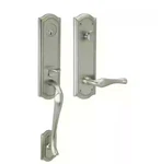 Baldwin Bethpage Handle Set, 85337.056.LENT - Satin Nickel $650 Msrp!. Fixed Price $381.49.