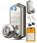 Veise VE018 Smart Knob Handle Lock - Fingerprint, App Control, Keyless Entry For. Fixed Price $53.99.