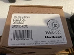 Kwikset 96600-032 Single Cylinder Deadbolt Satin Chrome Finish Keys New. Fixed Price $25.00.