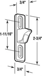 Prime-line 142029 Chrome Silver Sliding Patio Door Keeper 2-3/4 X W In.. Fixed Price $8.54.