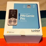 New Lockly Pin Genie Pro Deadbolt Wifi Smart Fingerprint - Satin Nickel. Fixed Price $102.00.