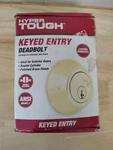 Hyper Tough Keyed Entry Deadbolt Lock W/ 2 Keys Polished Brass HT3501-105 Nob. Fixed Price $7.60.
