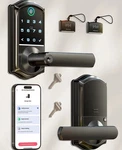 VE019 Fingerprint Smart Lock, 7-IN-1 Keyless Entry Door With Handle, Black.. Fixed Price $89.99.