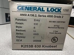 General Lock K253B Grade Entry Knob 630 Ansi Series 4000. Fixed Price $35.00.
