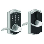 Schlage FE695-CAM-ACC-626 Touch Camelot Lock With Accent Lever (satin Chrome). Fixed Price $251.63.
