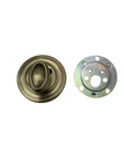 Baldwin 8231050 Estate Satin Brass & Blk Turnpiece Trim + Mounting Plate Only. Fixed Price $14.00.
