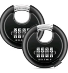 Delswin 4-DIGIT Disc Combination Outdoor-heavy Duty Padlocks 2 Pack! New!. Fixed Price $28.99.