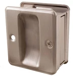 Square Pocket Door Lock, Passage (hall/closet) Latch, Satin Nickel By Stone Harb. Fixed Price $22.73.