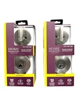 Home Decorators Round Satin Nickel Single Cylinder Deadbolt Lot Of 2. Fixed Price $39.95.