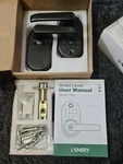 Black Yamiry YR02 Smart Lever, Fingerprint Keyless Entry Door Lock. Fixed Price $50.00.
