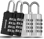 Pack Combination Lock, 4-DIGIT Padlock Keyless, Resettable Metal Luggage Locks. Fixed Price $10.73.