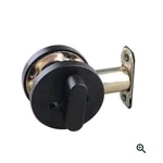 Westcraftpremier Round Single Cylinder Deadbolt Matte Black - HLK8321U19. Fixed Price $25.99.