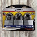 Brinks Padlocks Keyed Alike 3-PACK 1-3/8" Shackle Boron Steel Same. Fixed Price $14.24.