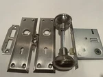 Defiant Mortise Keyed Lock Set With Satin Nickel Knob. Fixed Price $10.50.