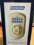Schlage Keypad Deadbolt Electronic Door Lock - Bright Brass. Style Plymouth. Fixed Price $91.99.