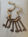 Antique 1700 - 1800 Lot Of 6 Hand Wrought Iron Skeleton Keys. Fixed Price $98.00.