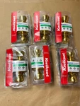 6X Lot Kwikset Tylo Polished Brass Passage Door Knob Hall / Closet 92001-513. Fixed Price $63.99.