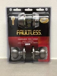 Faultless BGX2L1B Fancy Mushroom Entry Knob And Single Cylinder Deadbolt. Fixed Price $18.24.
