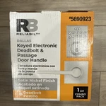 Reliabilt Dallas Satin Nickel Electronic Deadbolt W Keypad & Passage Door Handle. Fixed Price $36.00.
