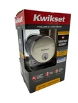 Kwikset Uptown Round Single Cylinder Deadbolt Smartkey Satin Nickel 92580-016. Fixed Price $19.95.