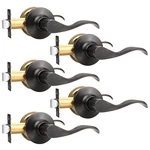 Gobekor 5 Pack Oil Rubbed Passage Door Lever - Keyless, Bronze. Fixed Price $84.93.
