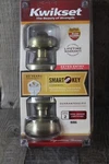 Kwikset Juno Keyed Entry Door Knob Smartkey 740J-5 Antique Brass New Nib. Fixed Price $35.99.