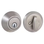 Satin Nickel Single Cylinder Deadbolt. Fixed Price $18.81.