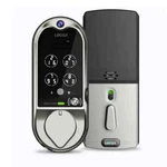 Lockly Vision Satin Nickel Deadbolt With Video Doorbell Smart. Fixed Price $399.99.