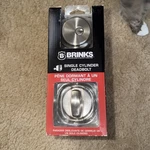 Brinks 23061-119 Push Pull Rotate Satin Nickel Steel Deadbolt. Fixed Price $35.99.