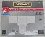 Defiant 240-DEGREE White Motion Activated Led Outdoor Triple Head Flood LIGHT*A1. Fixed Price $30.99.