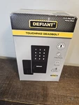 New In Box! Defiant Touchpad Deadbolt Lock - Matte Black. Fixed Price $26.99.