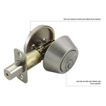 Design House Metal Single 6-WAY Universal Deadbolt Satin Nickel/silver. Fixed Price $30.55.