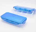 Locknlock Divided Rectangle Storage Container Set Of 2 K81637 Denim Blue. Fixed Price $29.95.