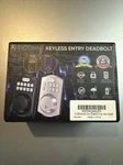 Ticonn Keyless Deadbolt Entry Door Lock Keypad Front Stain Nickel New. Fixed Price $27.00.