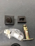 Emtek 8469US10B Oil Rubbed Bronze Keyed Deadbolt - Square Modern Design. Fixed Price $65.99.