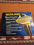 Schlage B360N Maximum Security Single Cylinder Deadbolt Brown, Brass. Fixed Price $18.00.
