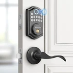 DS10 Keyless Entry Door Lock With Handle - 2 Lever Matte Black. Fixed Price $137.99.