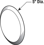Prime-line U9271 White Vinyl Self Adhesive Rigid Wall Protector 5 Dia. In.. Fixed Price $7.55.