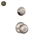 Schlage Georgian Satin Nickel Deadbolt & Door Knob Combo Pack. Fixed Price $84.99.