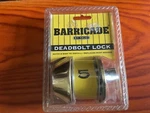 Barricade Brass Deadbolt Lock By Yale - New Old Stock. Fixed Price $37.50.