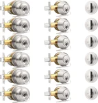 Satin Nickel Door Knob & Deadbolt Combo Set - 6 Pack, Keyed Alike. Fixed Price $148.99.