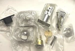 Omnia D9000SA34.32D Auxiliary Deadbolt Square Rosette Satin Stainless Steel Fini. Fixed Price $98.00.