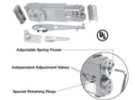 Crl 90 Degree No Hold Open Adjustable Spring Power Overhead Concealed Door Clos. Fixed Price $208.14.